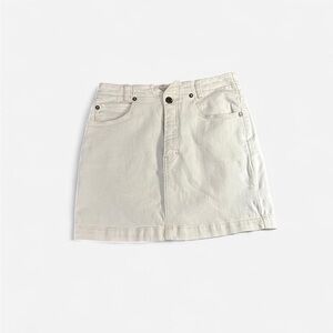 Free People - We The Free White/Cream Denim Mini Skirt